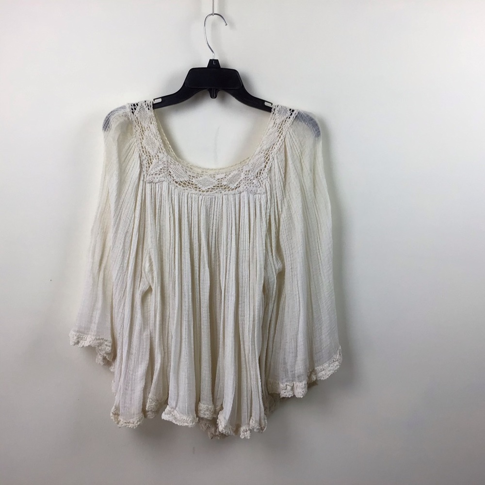 Beautiful,Ecru, Handmade Blouse.